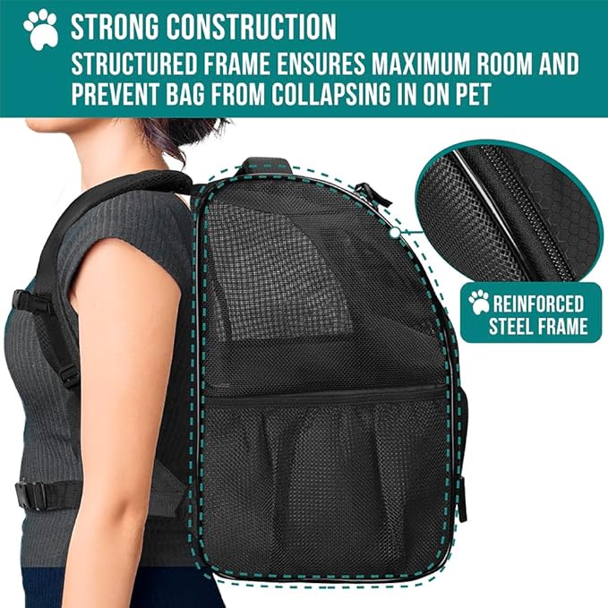PetAmi Dog Backpack Carrier for Small Medium Dogs Large Cats up to 18 lbs - Image 6