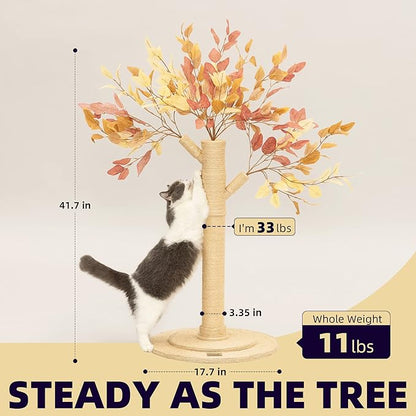 Meowoou Cat Scratching Post for Indoor Cats Adults 42 Inch Tall Cat Scratcher - Image 6