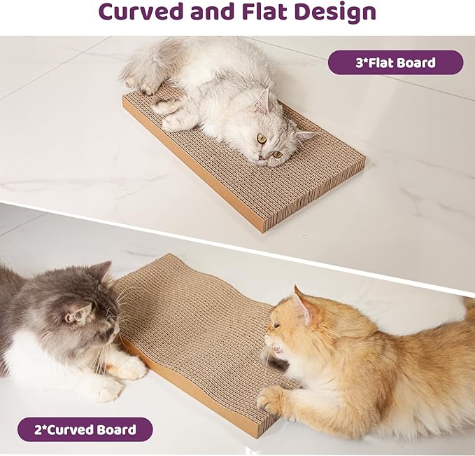 5 in 1 Cat Scratcher Cardboard, XL-Large Cat Scratch Pad, Cat Scratching Boards - Image 4