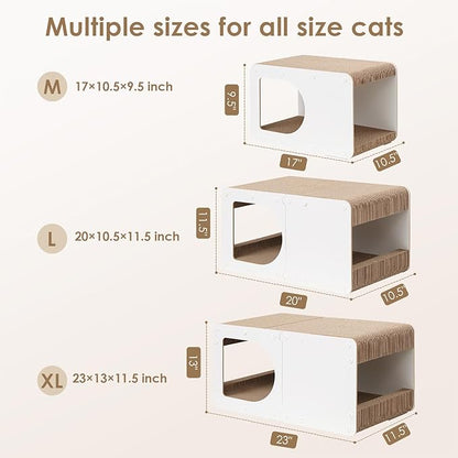 EHEYCIGA Cardboard Cat Scratcher House, 20-Inch Corrugated Cat Scratcher - Image 6