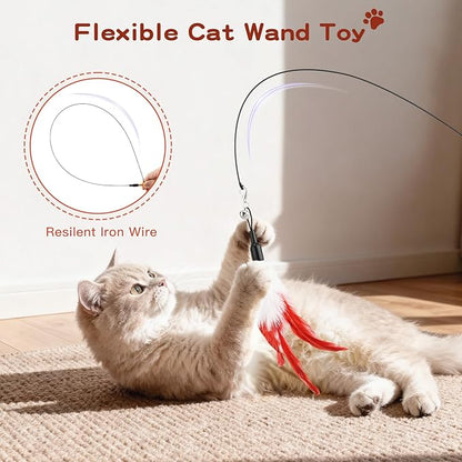Pawaboo Feather Teaser Cat Toy - Image 2