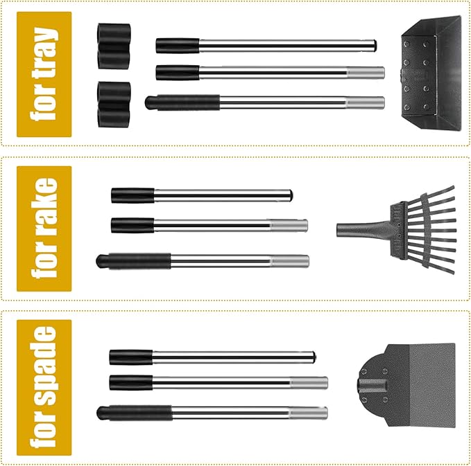 Niubya Pooper Scooper for Dogs, Metal Poop Scooper Tray and Rake Set - Image 4