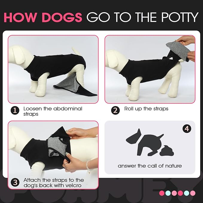 FUAMEY Dog Recovery Suit Male, Dogs Surgery Neuter Suits Puppy Spay Shirts - Image 5