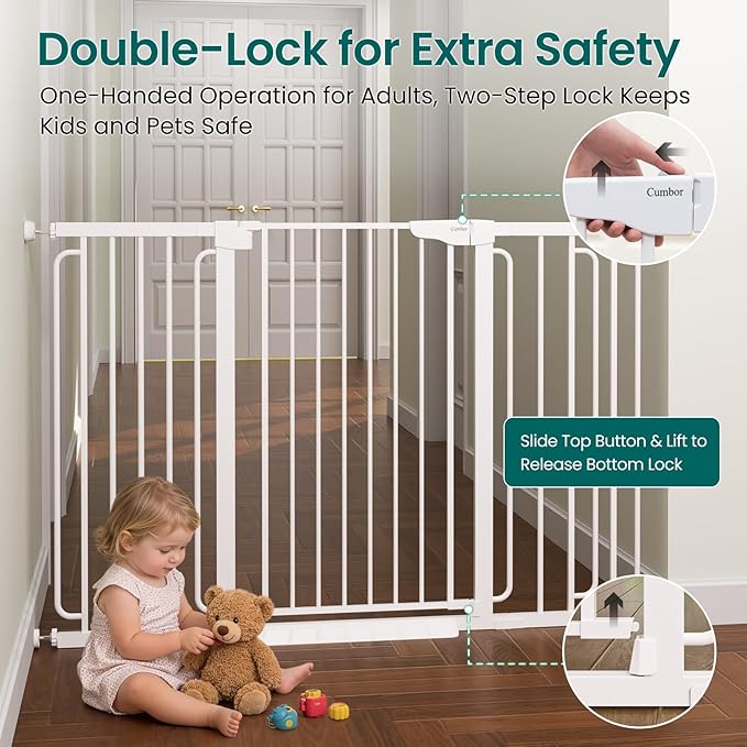 Cumbor 36" Extra Tall Baby Gate - Image 4