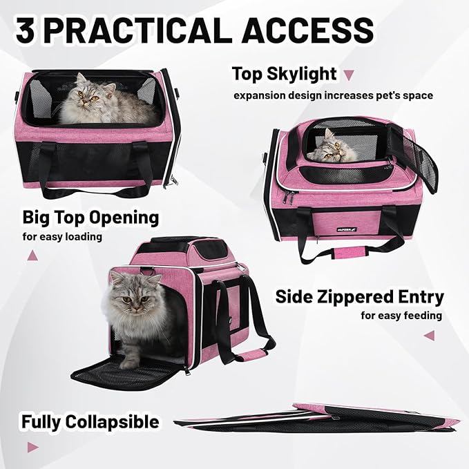 Top-Expandable Cat Carrier 18x11x11, United Delta American Airline Approved Dog - Image 4