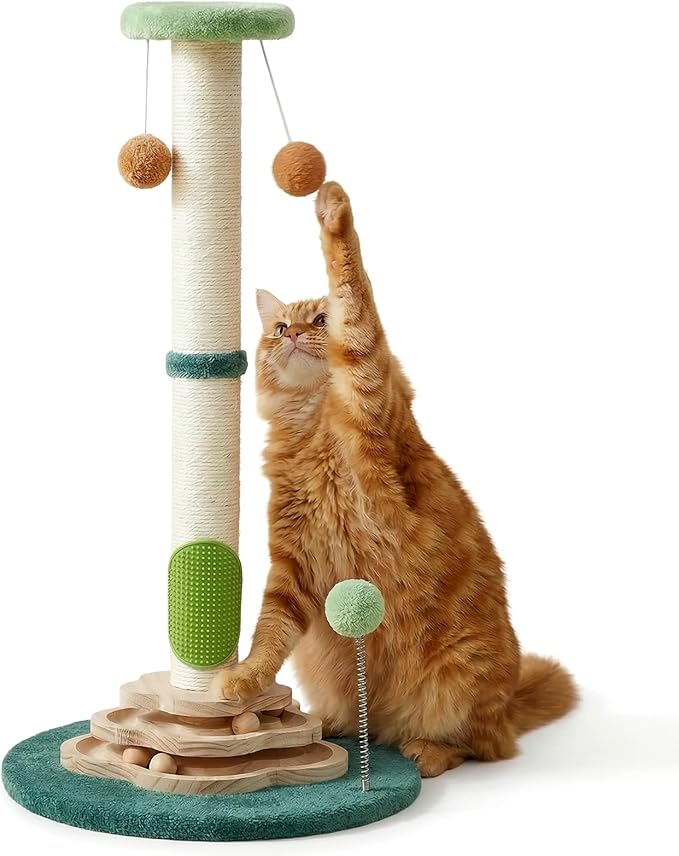 25.6inches Tall Cat Scratching Post, Cute Cat Scratching Post by Himake