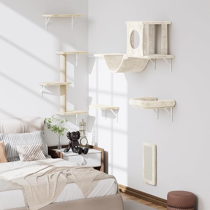 12-in-1 Cat Wall Shelves, Wall Mounted Cat Climber - Image 4