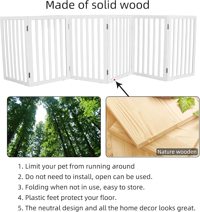 Dog Gate Indoor, Freestanding Dog Fence - Image 6