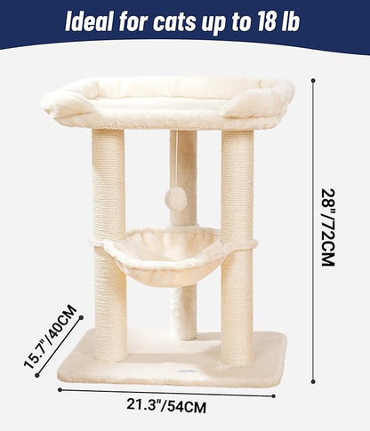 Happi N Pets 28" Cat Tree, Large Bed - Image 3