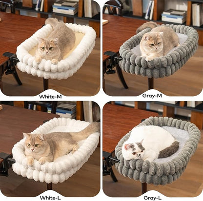 CHEERPALS Cat Desk Bed with Reversible Cushion, 90°Foldable Cat Hammock - Image 8