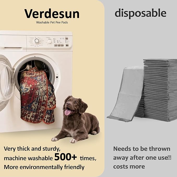 Washable Pee Pads for Dogs, Reusable Puppy Potty Training Pads, Ultra-Absorbent - Image 3