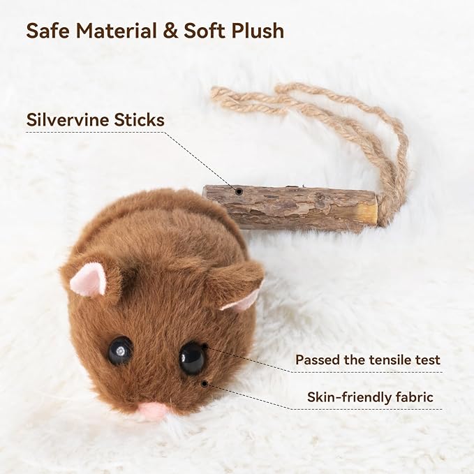 Migipaws Interactive MigiMouse Cat Toy 360° Rolling & Spin - Image 5