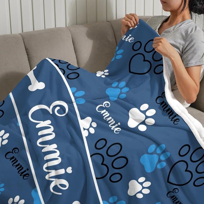 M YESCUSTOM Personalized Dog Blankets, Custom Pet Blanket - Image 4