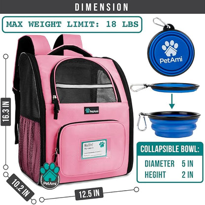 PetAmi Dog Backpack Carrier for Small Medium Dogs Large Cats up to 18 lbs - Image 2