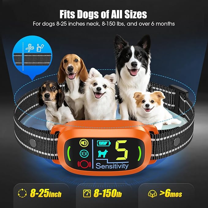 Smart AI Bark Collar for Large Medium Small Dogs, Anti Barking Device - Image 6