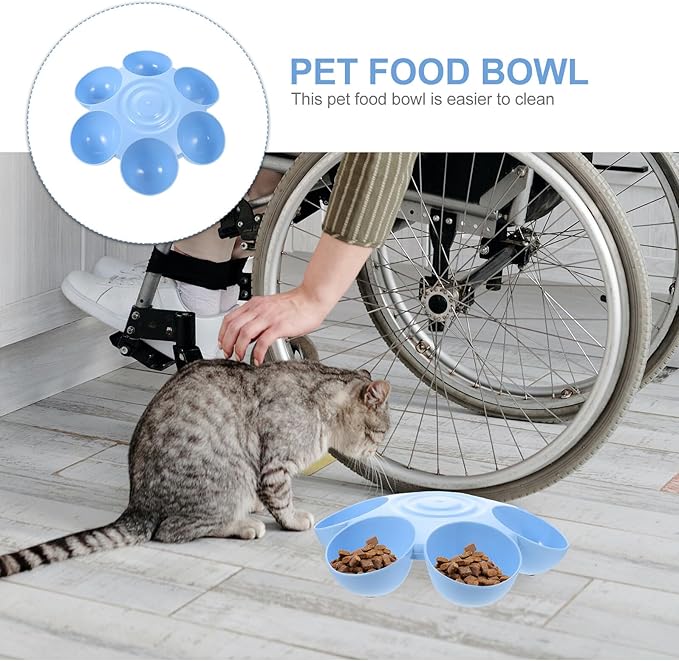 SHINEOFI Multipurpose Flower-Shaped Plastic Cat Feeding Plate and Dog Treats - Image 8