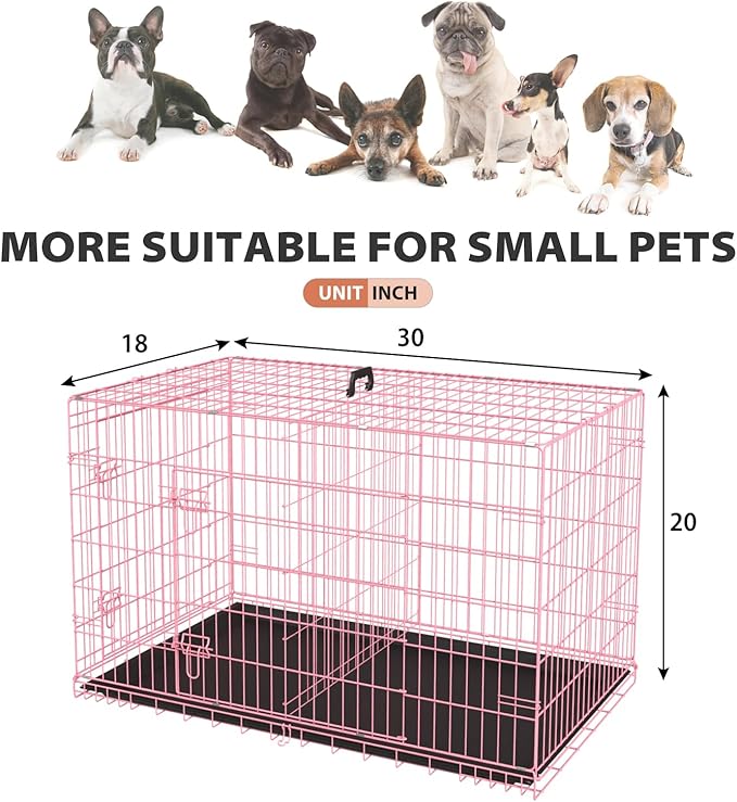 BestPet 30 Inch Dog Crates for Small Medium Dogs Folding Metal Wire Crates Dog - Image 7