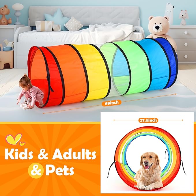 2 Pcs Giant 27.6 Inch Play Tunnel - Image 2