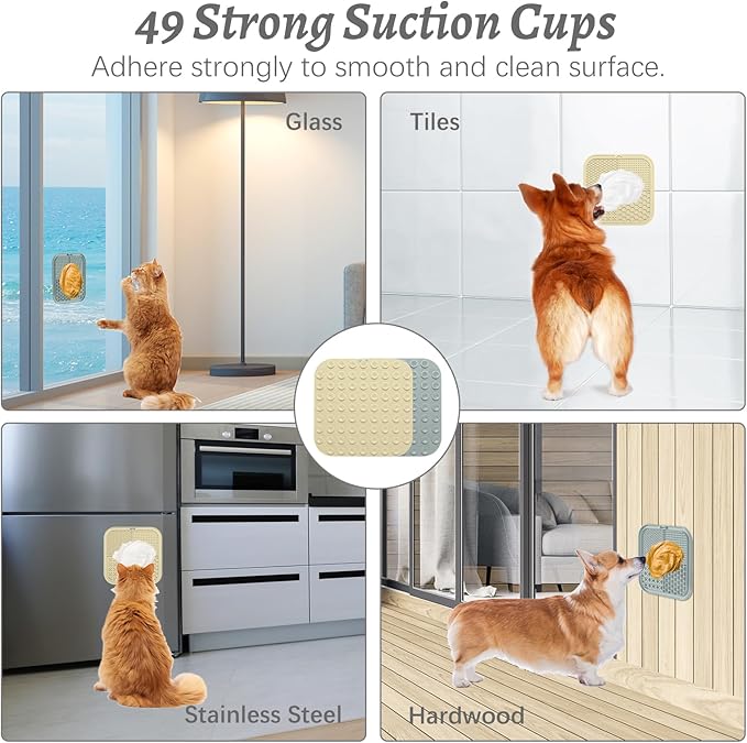 MateeyLife 2PCS Small Lick Mat for Dogs and Cats, Licking Mats for Dog Anxiety - Image 5