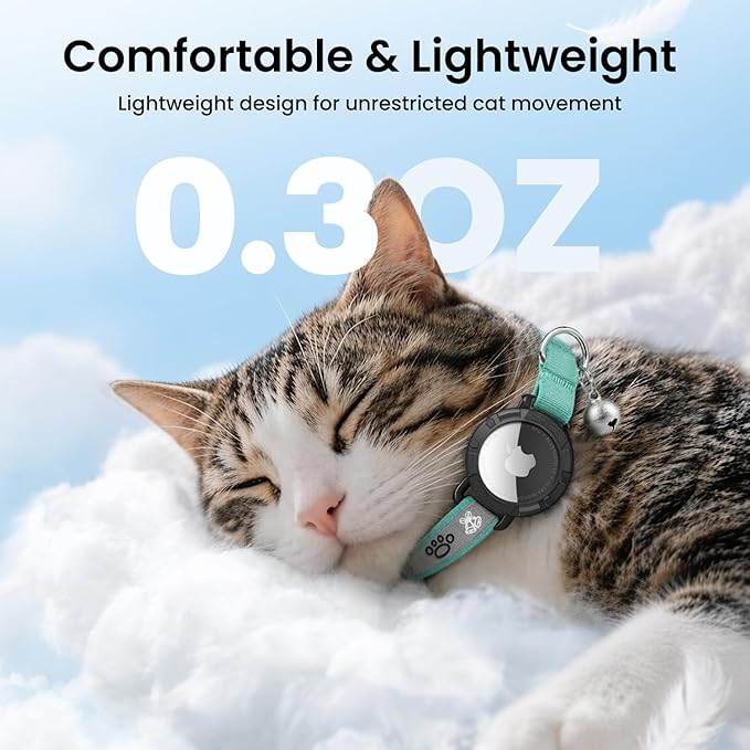 Reflective AirTag Cat Collar, Integrated Cat Tracker Collar - Image 5