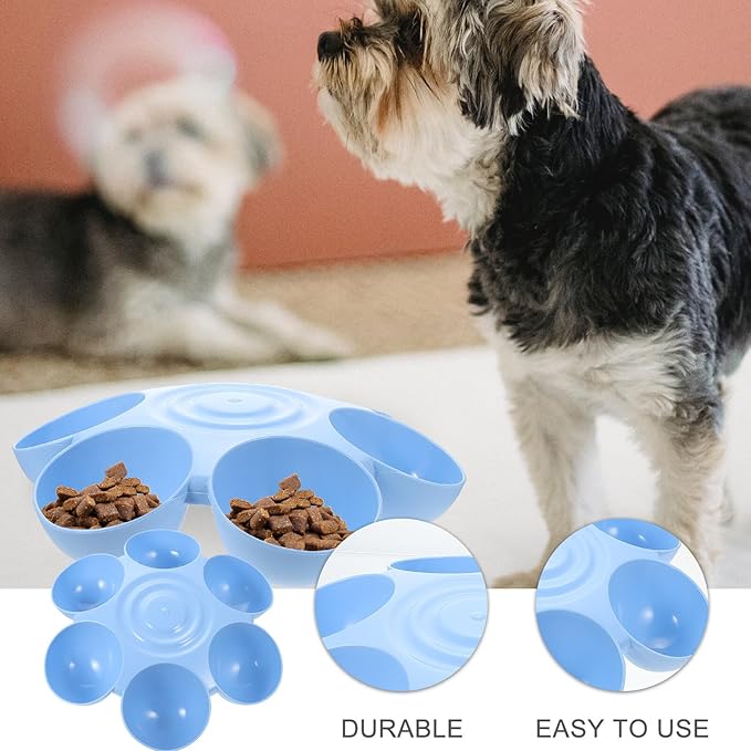 Flower-Shaped Multi-pet Feeder Bowl Plastic Dog Bowl Puppy Treats Holder Cat - Image 7