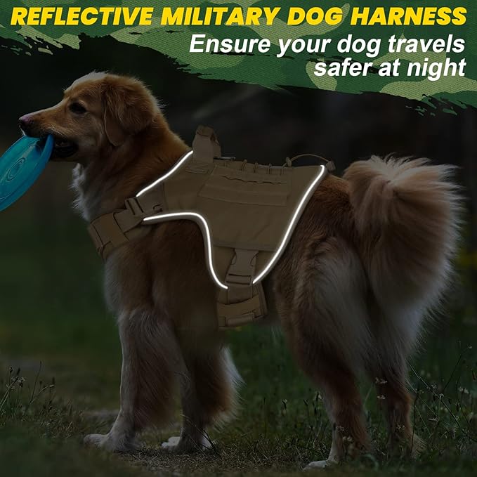 WINGOIN Tactical Dog Harness for Large Dogs, Heavy Duty No Pull Dog Harness - Image 5