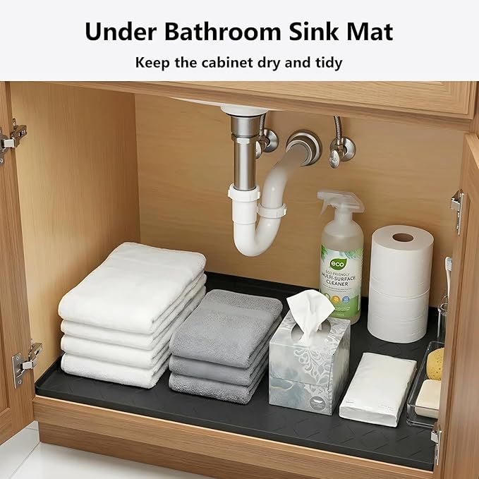 Mateeylife Under Sink Mats for Kitchen Waterproof 22"X19", Undersink - Image 5