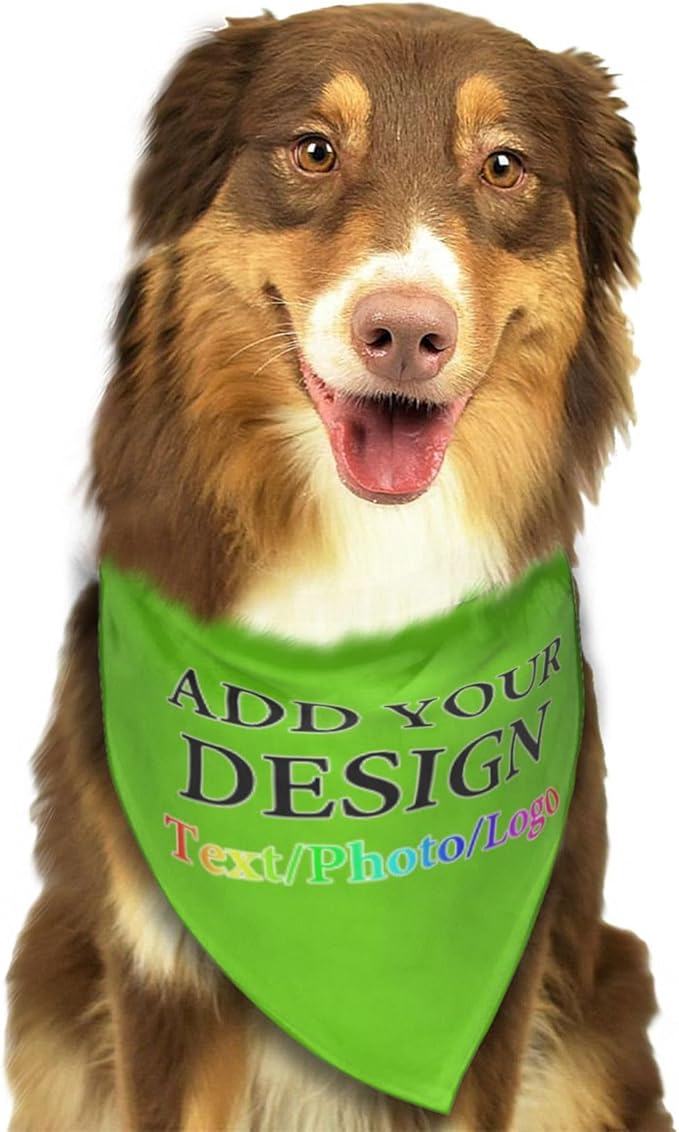 Custom Pet Scarf with Name Personalized Dog Bandanas Add Your Own Picture Image - Image 3