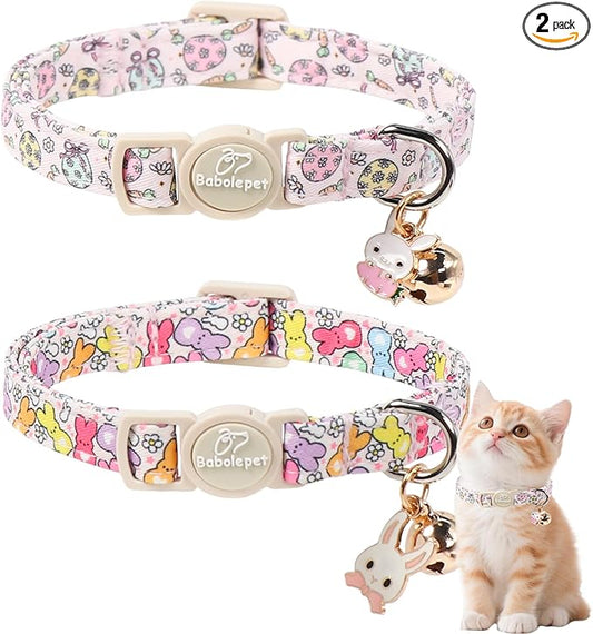 2 Pack Easter Cat Collars by Babolepet