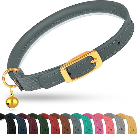 OOPSDOGGY Rolled Leather Cat Collar by OOPSDOGGY