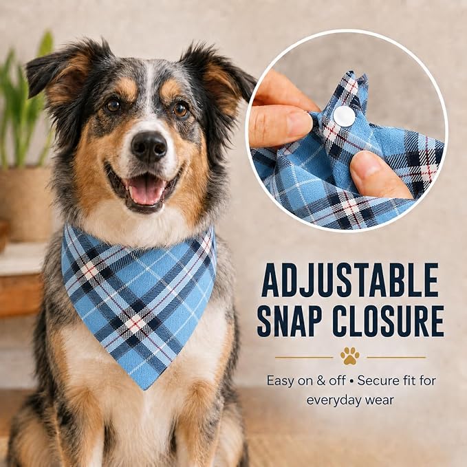 Classic Plaid Dog Bandana - Image 3