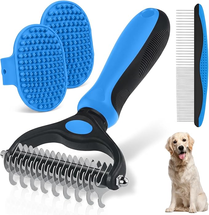 Double-Sided Pet Grooming Rake by Unknown