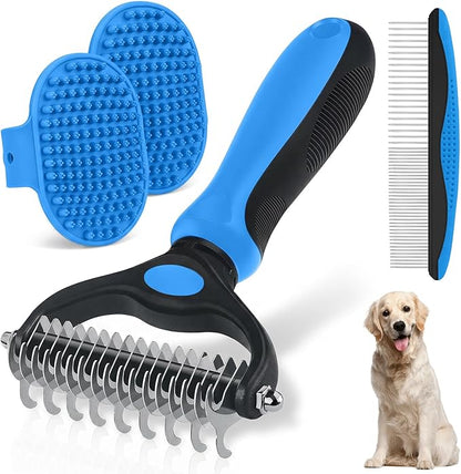 Double-Sided Pet Grooming Rake by Unknown