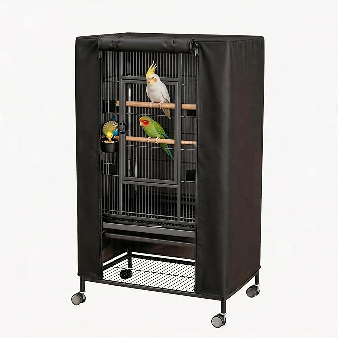 Universal Bird Cage Cover, Good Night Bird Cage Cover Good Night Blackout by Hoartsardeo