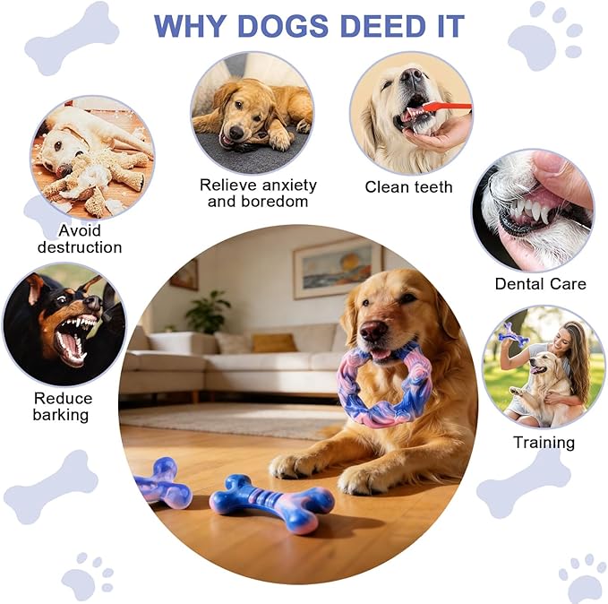 Rensh 3-Pack Tough Dog Chew Toys - Image 5