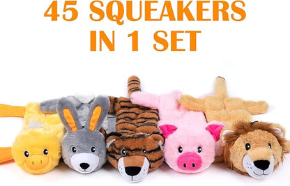 Nocciola 5 PCS Less Stuffing Dog Squeaky Toys - Image 2