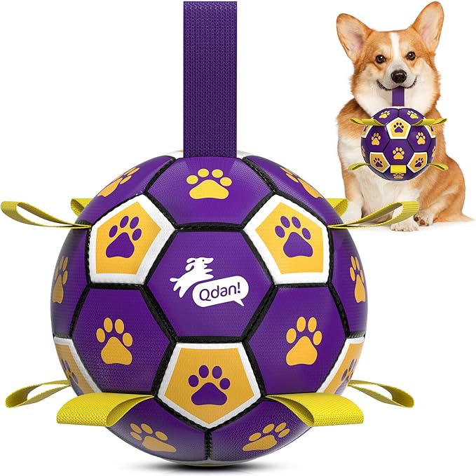 QDAN Dog Ropes Toys, Soccer Ball by QDAN