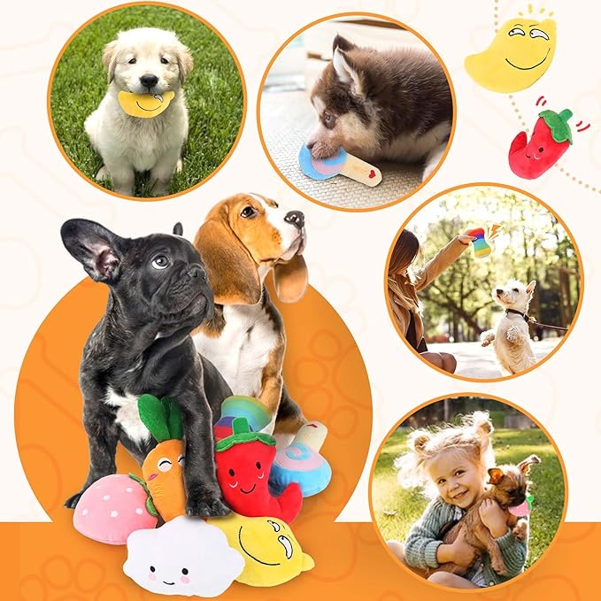 LOYEE Dog Squeaky Toys 8 Pack, Puppy Plush Squeaky Toys - Image 6