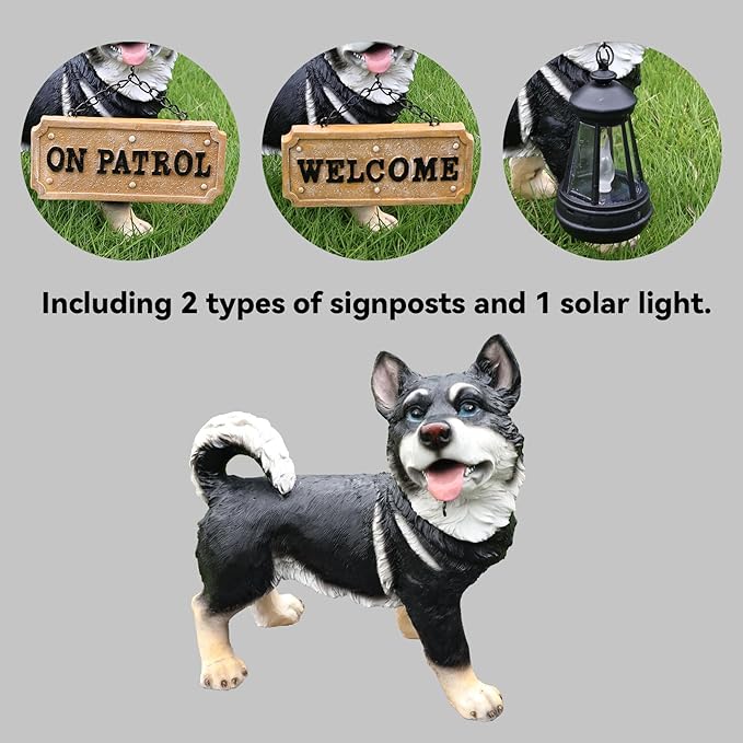 Tri-Color Corgi Dog Garden Statue - Image 2