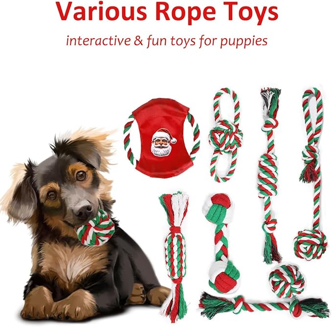 Beiker Christmas Dog Toys Bulk 15 Pack, Puppy Chew Toys - Image 4