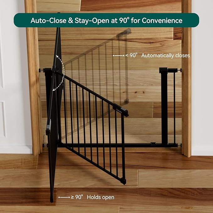 Babelio Baby Gate for Doorways and Stairs, 36-41" Pet Gate - Image 5
