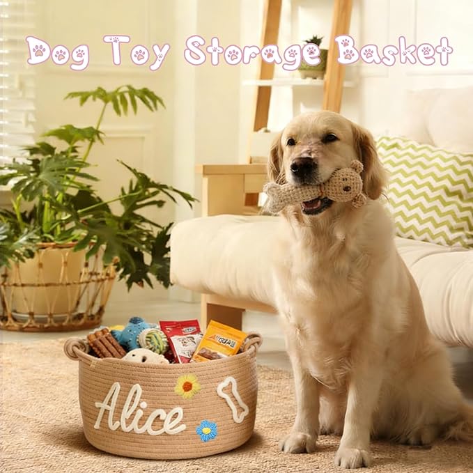Personalized Dog Cat Toy Storage Basket Bin - Image 4