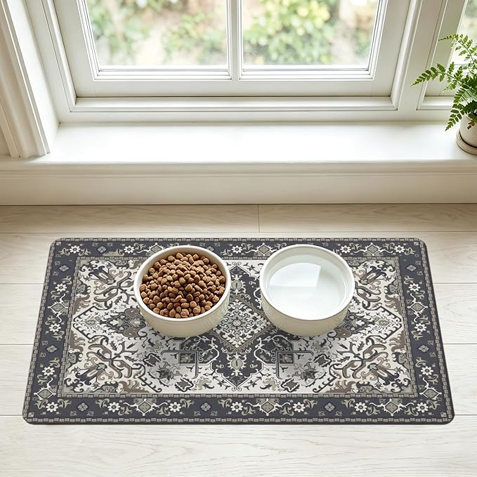 Pet Feeding Mat for Floors Waterproof Dog Mat for Food and Water Absorbent by Unknown
