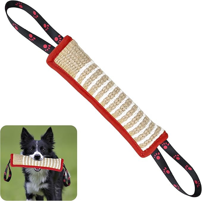 Dog Tug Toy Dog Bite Jute Pillow Pull Toy by ToLanbbt