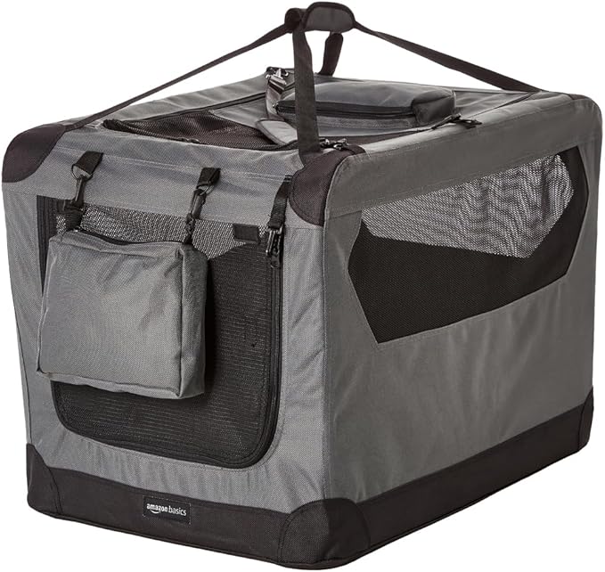 Amazon Basics Folding Portable Soft Pet Dog Crate Carrier Kennel by AmazonBasics
