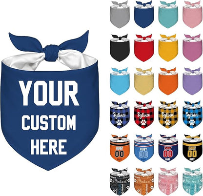 Personalized Dog Bandanas Custom Pet Scarf by Unknown