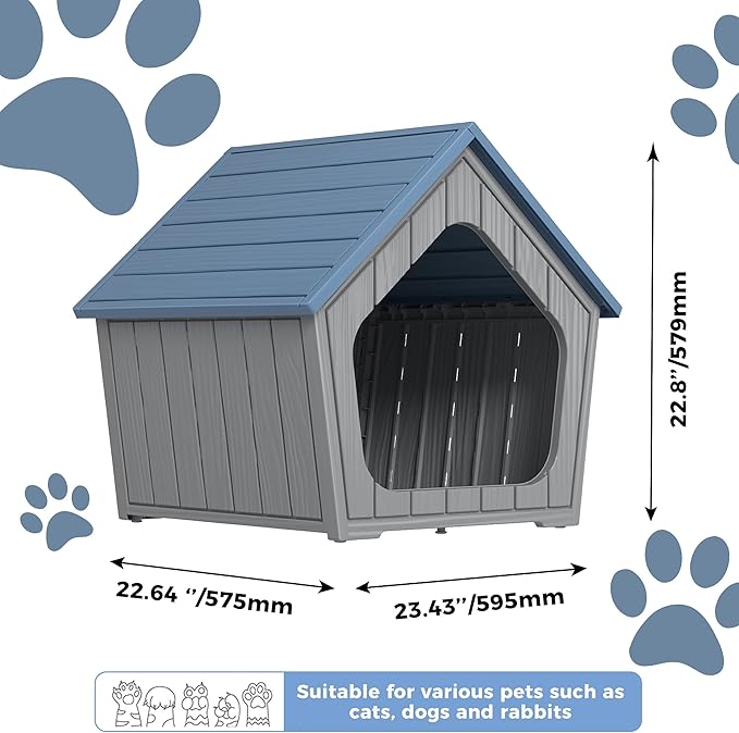 Dog House Outdoor for Puppy, Durable Small Dog House Indoor, Waterproof and - Image 2