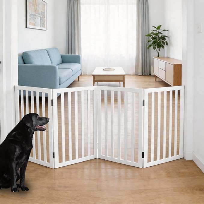 Dog Gate Indoor, Freestanding Dog Fence by SFJC