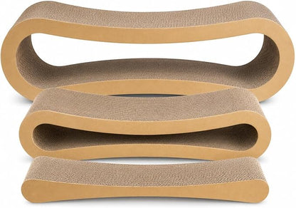 Simple Deluxe 3-in-1 Large Cardboard Cat Scratcher Lounger, 33.5" x 10.2" x - Image 2