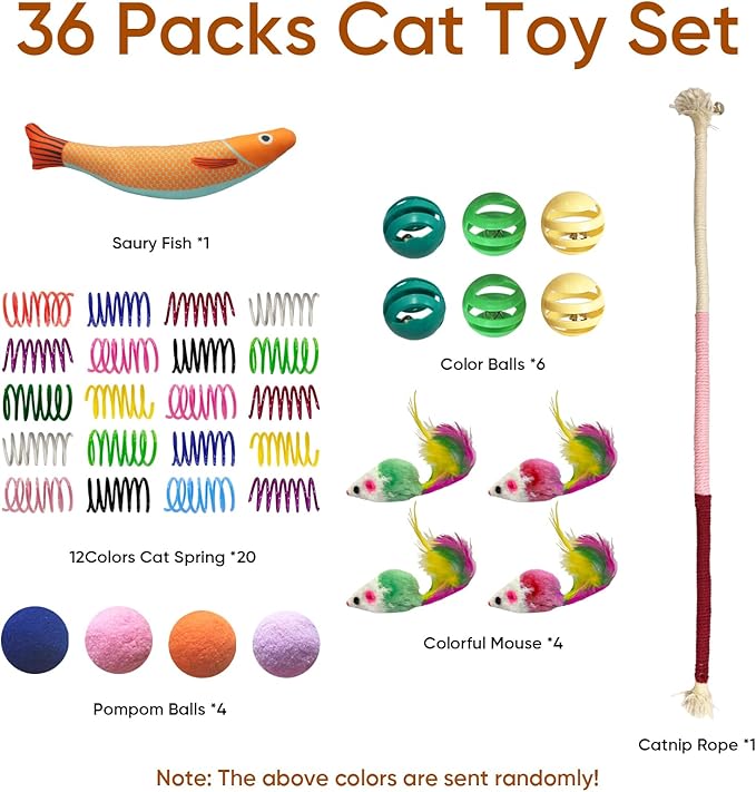 36 Pcs Interactive Cat Toys Set - Image 2
